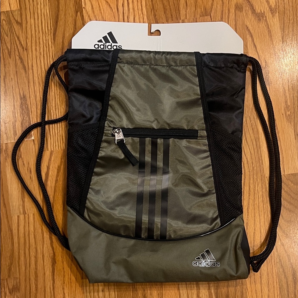 Adidas Black and Olive Men's Backpack
